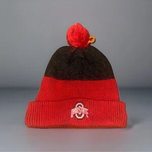 Ohio State Buckeyes Puff Ball Beanie Hat OSU